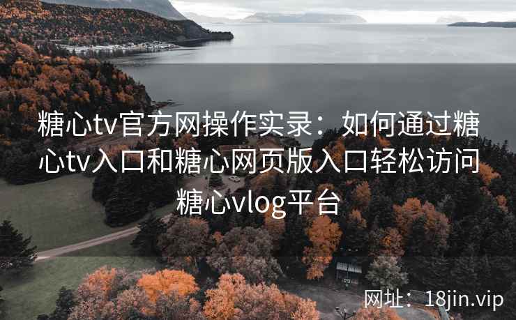 糖心tv官方网操作实录:如何通过糖心tv入口和糖心网页版入口轻松访问糖心vlog平台