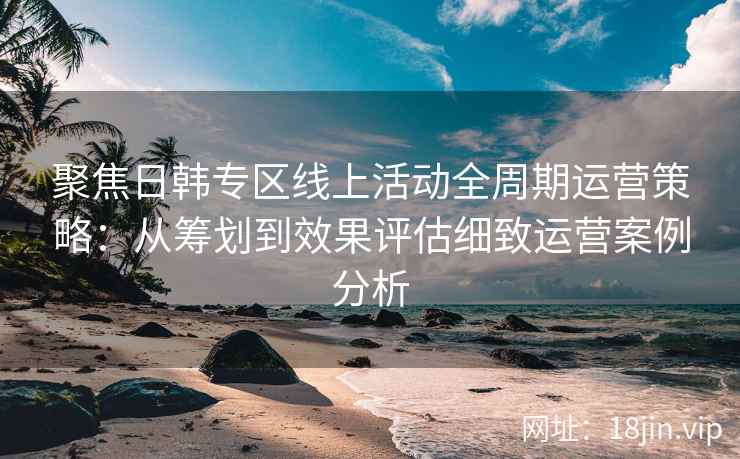 聚焦日韩专区线上活动全周期运营策略：从筹划到效果评估细致运营案例分析